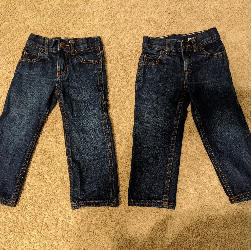 Two pairs of Carter's Jeans